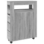 Armario de baño estrecho con ruedas madera gris Sonoma von , Schließfächer und Lagerschränke - Ref: Foro24-855273, Preis: 114...