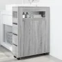 Armario de baño estrecho con ruedas madera gris Sonoma von , Schließfächer und Lagerschränke - Ref: Foro24-855273, Preis: 114...