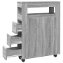 Armario de baño estrecho con ruedas madera gris Sonoma von , Schließfächer und Lagerschränke - Ref: Foro24-855273, Preis: 114...
