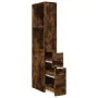 Armario de baño estrecho con ruedas madera roble ahumado von , Schließfächer und Lagerschränke - Ref: Foro24-855299, Preis: 9...