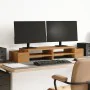Soporte de pantalla con almacenaje roble artisian 100x27x15 cm by , Computer bases and risers - Ref: Foro24-854696, Price: 37...