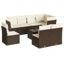 Set de sofás de jardín 9 pzas y cojines ratán sintético marrón von , Gartensets - Ref: Foro24-3249612, Preis: 554,71 €, Rabat...