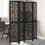 Biombo separador de 4 paneles madera maciza Paulownia negro von , Raumteiler - Ref: Foro24-358754, Preis: 107,73 €, Rabatt: %