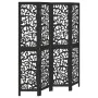 Biombo separador de 4 paneles madera maciza Paulownia negro von , Raumteiler - Ref: Foro24-358754, Preis: 107,73 €, Rabatt: %