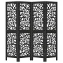 Biombo separador de 4 paneles madera maciza Paulownia negro von , Raumteiler - Ref: Foro24-358754, Preis: 107,73 €, Rabatt: %