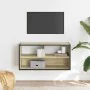 Mueble TV madera ingeniería y metal roble Sonoma 80x31x39,5 cm von , TV-Möbel - Ref: Foro24-848925, Preis: 37,72 €, Rabatt: %