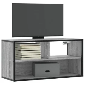 Mueble TV madera ingeniería y metal roble ahumado 80x31x39,5 cm von , TV-Möbel - Ref: Foro24-848927, Preis: 38,77 €, Rabatt: %