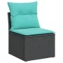Set de sofás de jardín 11 pzas y cojines ratán sintético negro by , Garden sets - Ref: Foro24-3227170, Price: 815,67 €, Disco...