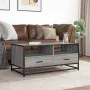 Mesa de centro madera ingeniería metal gris Sonoma 100x50x45cm de , Mesas de centro - Ref: Foro24-848787, Precio: 102,97 €, D...
