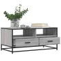 Mesa de centro madera ingeniería metal gris Sonoma 100x50x45cm de , Mesas de centro - Ref: Foro24-848787, Precio: 102,97 €, D...