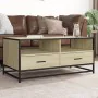 Mesa de centro madera ingeniería metal roble Sonoma 100x50x45cm von , Couchtisch - Ref: Foro24-848785, Preis: 99,81 €, Rabatt: %