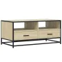Mesa de centro madera ingeniería metal roble Sonoma 100x50x45cm von , Couchtisch - Ref: Foro24-848785, Preis: 99,81 €, Rabatt: %