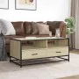 Mesa de centro madera ingeniería metal roble Sonoma 100x50x45cm von , Couchtisch - Ref: Foro24-848785, Preis: 99,81 €, Rabatt: %