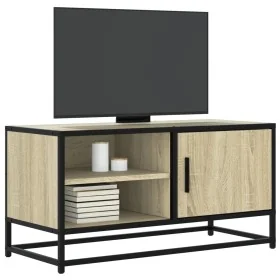 Mueble TV metal y madera ingeniería roble Sonoma 80x34,5x40 cm von , TV-Möbel - Ref: Foro24-848820, Preis: 66,07 €, Rabatt: %