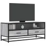 Mueble TV metal y madera ingeniería gris Sonoma 100x34,5x40 cm by , TV Furniture - Ref: Foro24-848817, Price: 90,79 €, Discou...