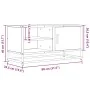 Mueble TV madera ingeniería y metal roble ahumado 80x34,5x40 cm von , TV-Möbel - Ref: Foro24-848822, Preis: 67,29 €, Rabatt: %