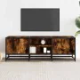 Mueble TV metal y madera ingeniería roble humo 120x35x41 cm von , TV-Möbel - Ref: Foro24-848841, Preis: 96,91 €, Rabatt: %