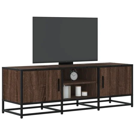 Mueble TV metal y madera ingeniería marrón roble 120x35x41 cm von , TV-Möbel - Ref: Foro24-848843, Preis: 103,32 €, Rabatt: %