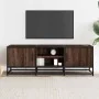 Mueble TV metal y madera ingeniería marrón roble 120x35x41 cm von , TV-Möbel - Ref: Foro24-848843, Preis: 103,32 €, Rabatt: %