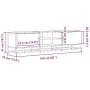 Mueble TV metal y madera ingeniería marrón roble 160x35x41 cm von , TV-Möbel - Ref: Foro24-848848, Preis: 113,20 €, Rabatt: %