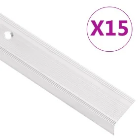 Perfiles de peldaños forma de L 30 uds aluminio plata 67 cm by , Stairs - Ref: Foro24-146780, Price: 54,15 €, Discount: %