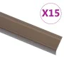 Perfiles de peldaños forma de L 15 uds aluminio marrón 67 cm by , Stairs - Ref: Foro24-146789, Price: 62,16 €, Discount: %