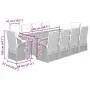 Set de comedor de jardín 11 pzas y cojines ratán sintético gris by , Garden sets - Ref: Foro24-3277617, Price: 1,00 €, Discou...