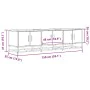 Mueble TV metal y madera ingeniería roble Sonoma 150x35x41 cm von , TV-Möbel - Ref: Foro24-848860, Preis: 103,07 €, Rabatt: %