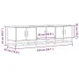 Mueble TV madera ingeniería y metal gris Sonoma 150x35x41 cm de , Muebles TV - Ref: Foro24-848862, Precio: 102,14 €, Descuent...
