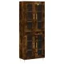 Aparador alto madera contrachapada roble ahumado 69,5x34x180 cm by , Sideboards - Ref: Foro24-3198270, Price: 165,94 €, Disco...