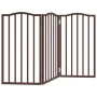 Puerta para perros plegable 3 paneles álamo marrón roble 150 cm de , Casetas y cercados para perros - Ref: Foro24-352230, Pre...