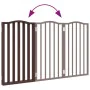 Puerta para perros plegable 3 paneles álamo marrón roble 150 cm de , Casetas y cercados para perros - Ref: Foro24-352230, Pre...