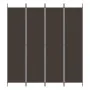 Biombo divisor de 4 paneles de tela marrón 200x220 cm by , Room dividers - Ref: Foro24-350199, Price: 36,31 €, Discount: %