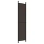 Biombo divisor de 4 paneles de tela marrón 200x220 cm by , Room dividers - Ref: Foro24-350199, Price: 36,31 €, Discount: %