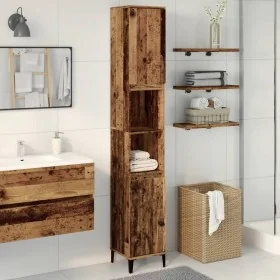 Armario de baño madera de ingeniería envejecida 30x30x190 cm by , bathroom vanities - Ref: Foro24-857105, Price: 76,39 €, Dis...