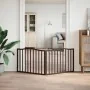 Puerta para perros plegable 2 paneles álamo marrón roble 160 cm by , Dog kennels and fences - Ref: Foro24-352232, Price: 39,7...