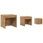 Mesas apilables 3 pzas madera contrachapada color roble artisan by , Side tables - Ref: Foro24-856687, Price: 75,98 €, Discou...