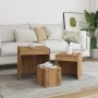 Mesas apilables 3 pzas madera contrachapada color roble artisan by , Side tables - Ref: Foro24-856687, Price: 75,98 €, Discou...