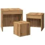 Mesas apilables 3 pzas madera contrachapada color roble artisan by , Side tables - Ref: Foro24-856687, Price: 75,98 €, Discou...