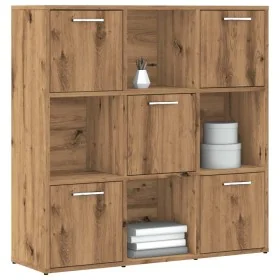 Estantería de madera de ingeniería roble artisan 90x28x90 cm by , Bookcases and shelves - Ref: Foro24-856059, Price: 105,19 €...
