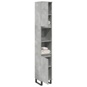 Armario de baño madera contrachapada gris hormigón 30x30x190 cm von , Badezimmerwaschtische - Ref: Foro24-857201, Preis: 78,6...