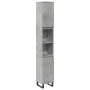 Armario de baño madera contrachapada gris hormigón 30x30x190 cm de , Tocadores de baño - Ref: Foro24-857201, Precio: 78,64 €,...