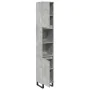 Armario de baño madera contrachapada gris hormigón 30x30x190 cm de , Tocadores de baño - Ref: Foro24-857201, Precio: 78,64 €,...