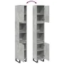 Armario de baño madera contrachapada gris hormigón 30x30x190 cm de , Tocadores de baño - Ref: Foro24-857201, Precio: 78,64 €,...