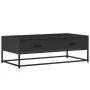 Mesa de centro de madera ingeniería y metal negro 100x50x35 cm by , Coffee table - Ref: Foro24-848779, Price: 66,44 €, Discou...