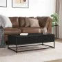 Mesa de centro de madera ingeniería y metal negro 100x50x35 cm by , Coffee table - Ref: Foro24-848779, Price: 66,44 €, Discou...