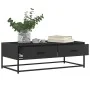 Mesa de centro de madera ingeniería y metal negro 100x50x35 cm by , Coffee table - Ref: Foro24-848779, Price: 66,44 €, Discou...