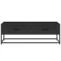 Mesa de centro de madera ingeniería y metal negro 100x50x35 cm by , Coffee table - Ref: Foro24-848779, Price: 66,44 €, Discou...
