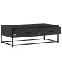 Mesa de centro de madera ingeniería y metal negro 100x50x35 cm by , Coffee table - Ref: Foro24-848779, Price: 66,44 €, Discou...