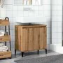 Mueble de lavabo madera de ingeniería roble artisan 58x33x60 cm de , Tocadores de baño - Ref: Foro24-857118, Precio: 59,13 €,...
